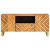 vidaXL TV Cabinet Brown and Black 105x33.5x46 cm Solid Wood Mango