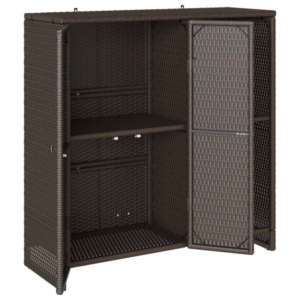vidaXL Storage Cabinet with Storage Brown 100 x 36 x 102 cm Rattan