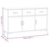 vidaXL Sideboard Black 110x35x70 cm Solid Pinewood