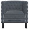 vidaXL Chesterfield Sofa Chair Dark Grey Velvet