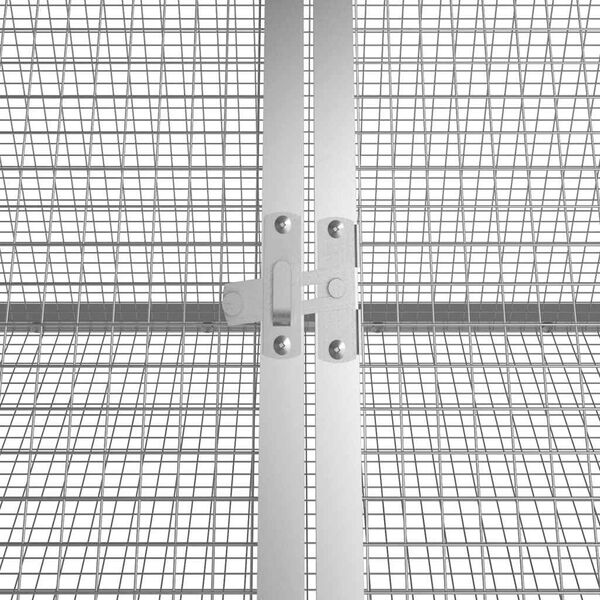 vidaXL Rabbit Cage Grey 201.5x80.5x71 cm Galvanised Steel