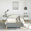 vidaXL Bed Frame without Mattress Light Grey 100x190 cm Twin Fabric