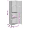 vidaXL Garden Storage Cabinet Grey 59x40x180 cm Poly Rattan