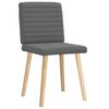 vidaXL Dining Chairs 2 pcs Dark Grey Fabric