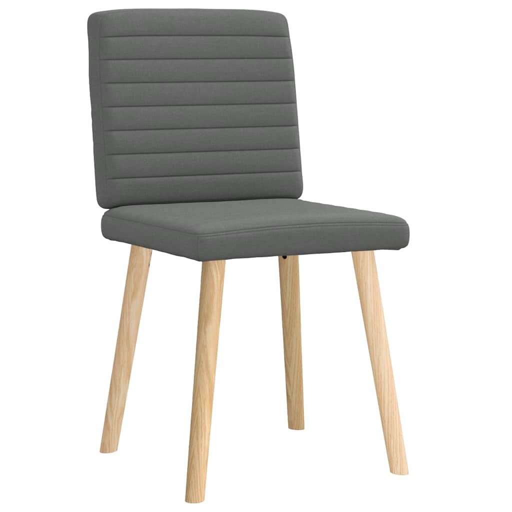 vidaXL Dining Chairs 2 pcs Dark Grey Fabric