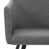 vidaXL Dining Chairs 2 pcs Light Grey Fabric