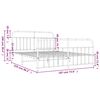 vidaXL Metal Bed Frame without Mattress with Footboard Black 183x213cm