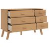 vidaXL Drawer Cabinet OLDEN Brown Solid Wood Pine