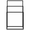 vidaXL Freestanding Towel Rack Black 48x24x79 cm Iron