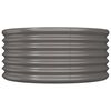vidaXL Garden Planter Galvanised Steel 80x80x36 cm Grey