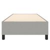 vidaXL Bed Frame without Mattress Light Grey Twin Fabric (US Only)