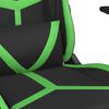 vidaXL Gaming Chair with Footrest Black and Green Faux Leather