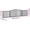 vidaXL Arched Gabion Baskets 6 pcs 400x30x80/100 cm Galvanised Iron
