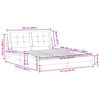 vidaXL Bed Frame with LED without Mattress "Zadar" White 152x203 cm