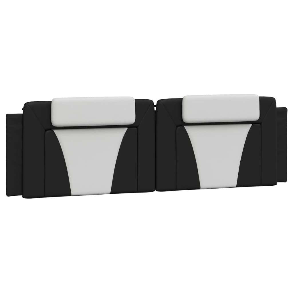 vidaXL Headboard Cushion "Viana" Black and White 183 cm King Faux Leather
