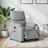vidaXL Electric Massage Recliner Chair Light Grey Fabric