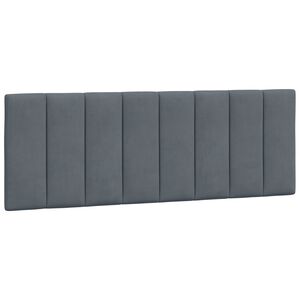vidaXL Headboard Cushion "Hanko" Dark Grey 137 cm Double Velvet