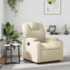 vidaXL Recliner Chair Cream Faux Leather