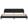 vidaXL Bed Frame "Dover" Black and White 193x203 cm Faux Leather