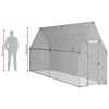 vidaXL Chicken Cage Silver 100x100x190 cm Galvanised Steel