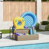 vidaXL Poolside Float Storage Beige 110x100x57 cm Poly Rattan