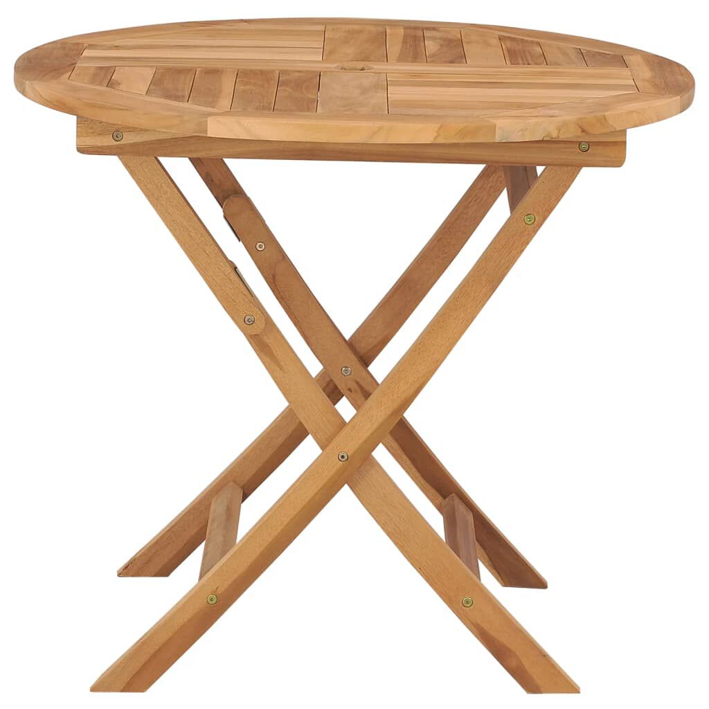 vidaXL Folding Garden Table 85x76 cm Solid Teak Wood