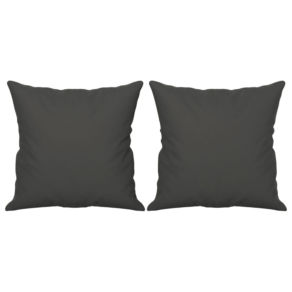 vidaXL Throw Pillows 2 pcs Dark Grey 40x40 cm Microfibre Fabric