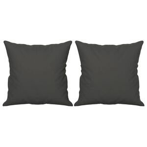 vidaXL Throw Pillows 2 pcs Dark Grey 40x40 cm Microfibre Fabric