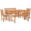 vidaXL 5 Piece Garden Dining Set Solid Wood Teak