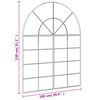 vidaXL Wall Mirror Black 100x130 cm Arch Iron