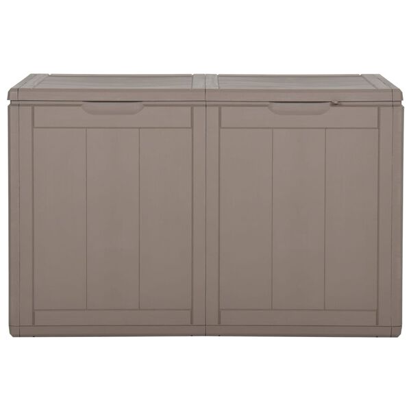 vidaXL Garden Storage Box 180L Brown PP Wood Look