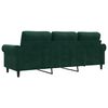 vidaXL 3-Seater Sofa Dark Green 180 cm Velvet