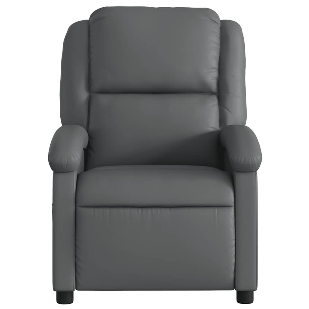 vidaXL Electric Recliner Chair Grey Faux Leather