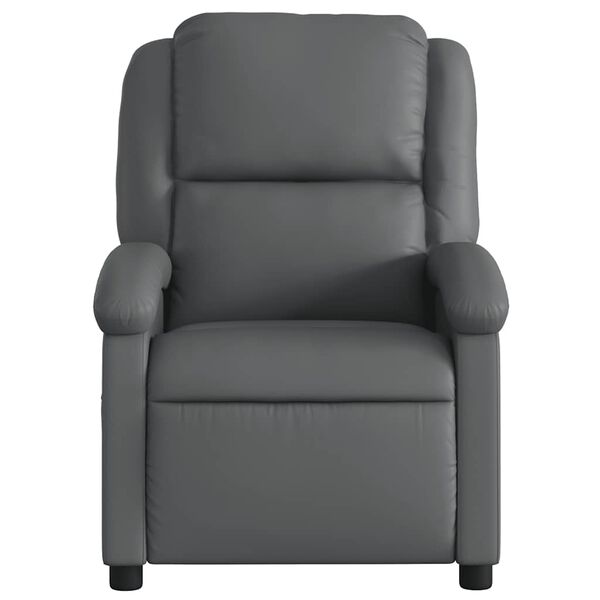 vidaXL Electric Recliner Chair Grey Faux Leather