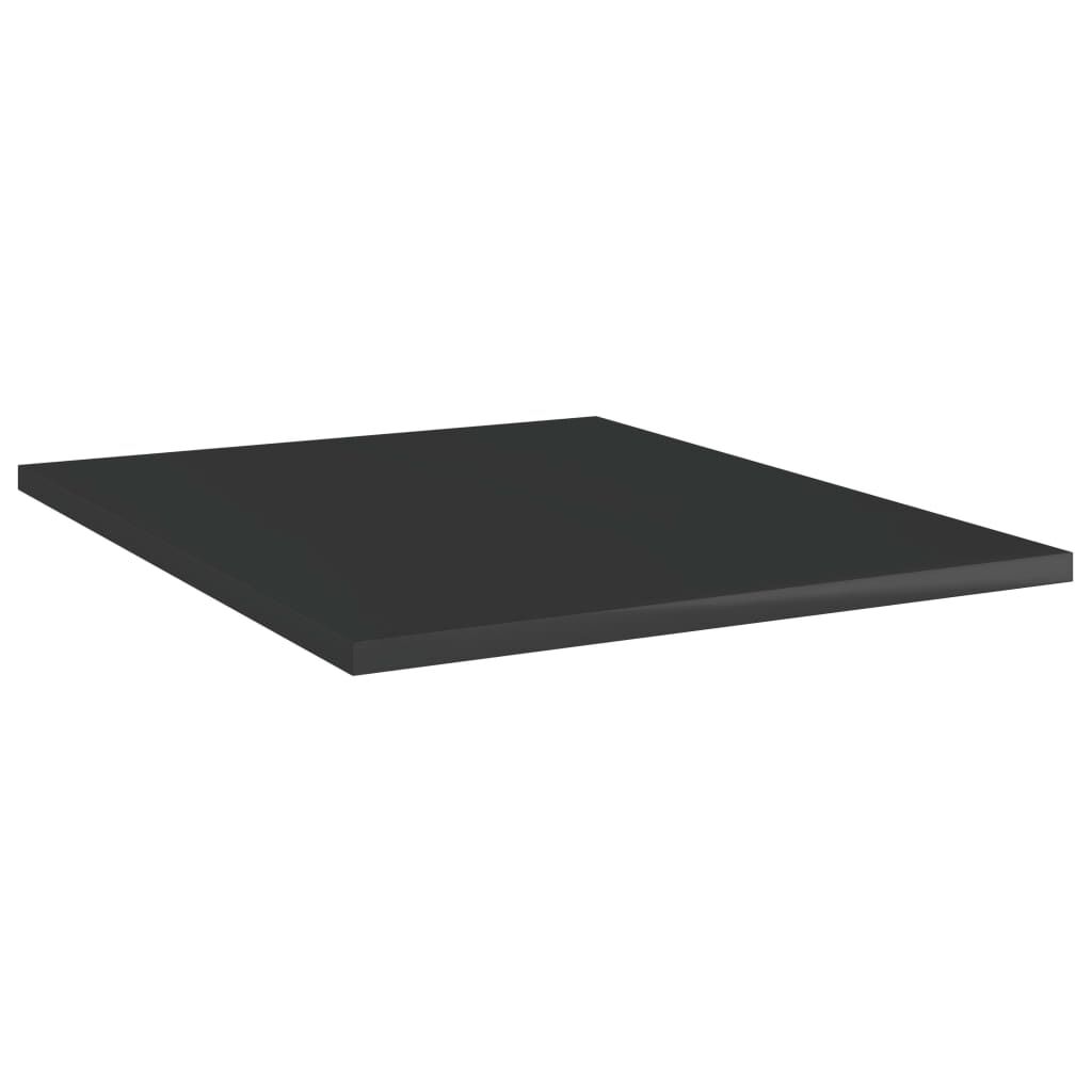 vidaXL Bookshelf Boards 8 pcs High Gloss Black 40x50x1.5 cm Engineered Wood