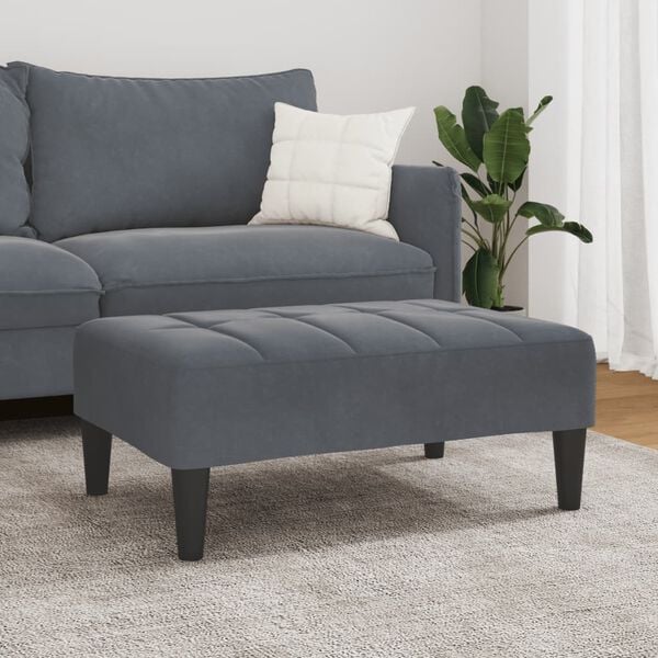 vidaXL Footstool Dark Grey 77x55x31 cm Velvet
