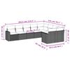 vidaXL 9 Piece Garden Sofa Set with Cushions Black Poly Rattan