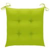 vidaXL Rocking Chair with Bright Green Cushion Solid Teak Wood