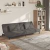 vidaXL 2-Seater Sofa Bed with Two Pillows Dark Grey Velvet