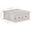 vidaXL Coffee Table White 70x70x30 cm Solid Mango Wood