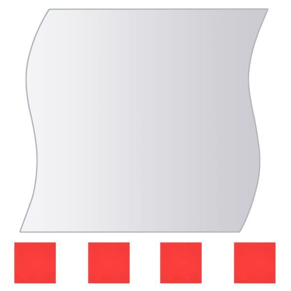 vidaXL Eight Piece Mirror Tiles Multi-Shape Glass