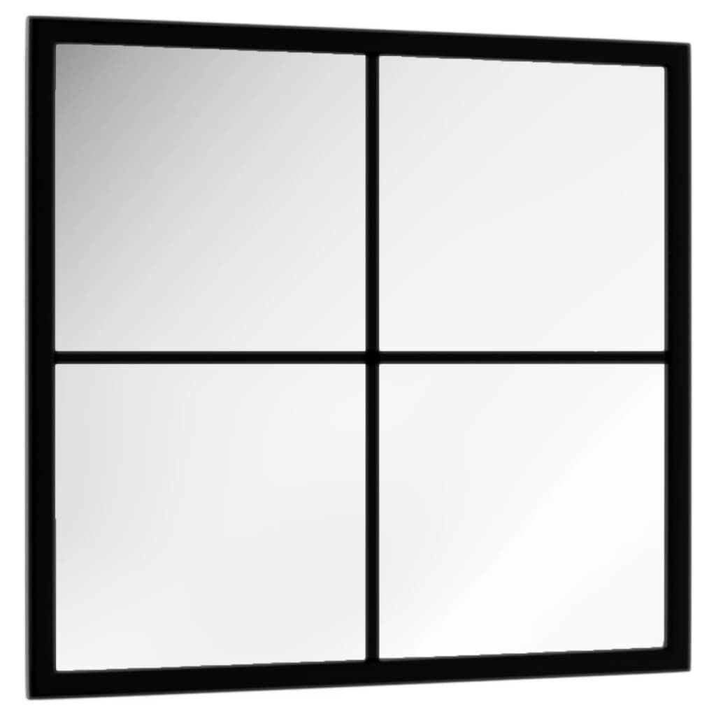 vidaXL Wall Mirror Black 40x40 cm Metal