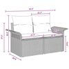 vidaXL Garden Sofa Set with Storage 6 pcs Grey Poly rattan