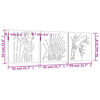 vidaXL Garden Wall Decorations 3 pcs 55x55 cm Corten Steel Grass Design