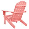 vidaXL Garden Adirondack Chair Solid Fir Wood Pink