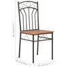 vidaXL Dining Chairs 2 pcs Brown MDF