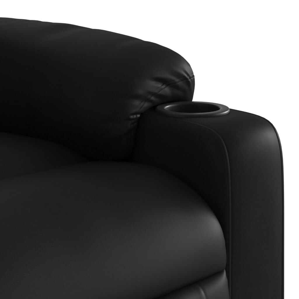 vidaXL Massage Recliner Chair Black Faux Leather