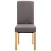 vidaXL Dining Chairs 2 pcs Taupe Fabric