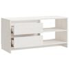 vidaXL TV Cabinet White 80x31x39 cm Solid Pinewood