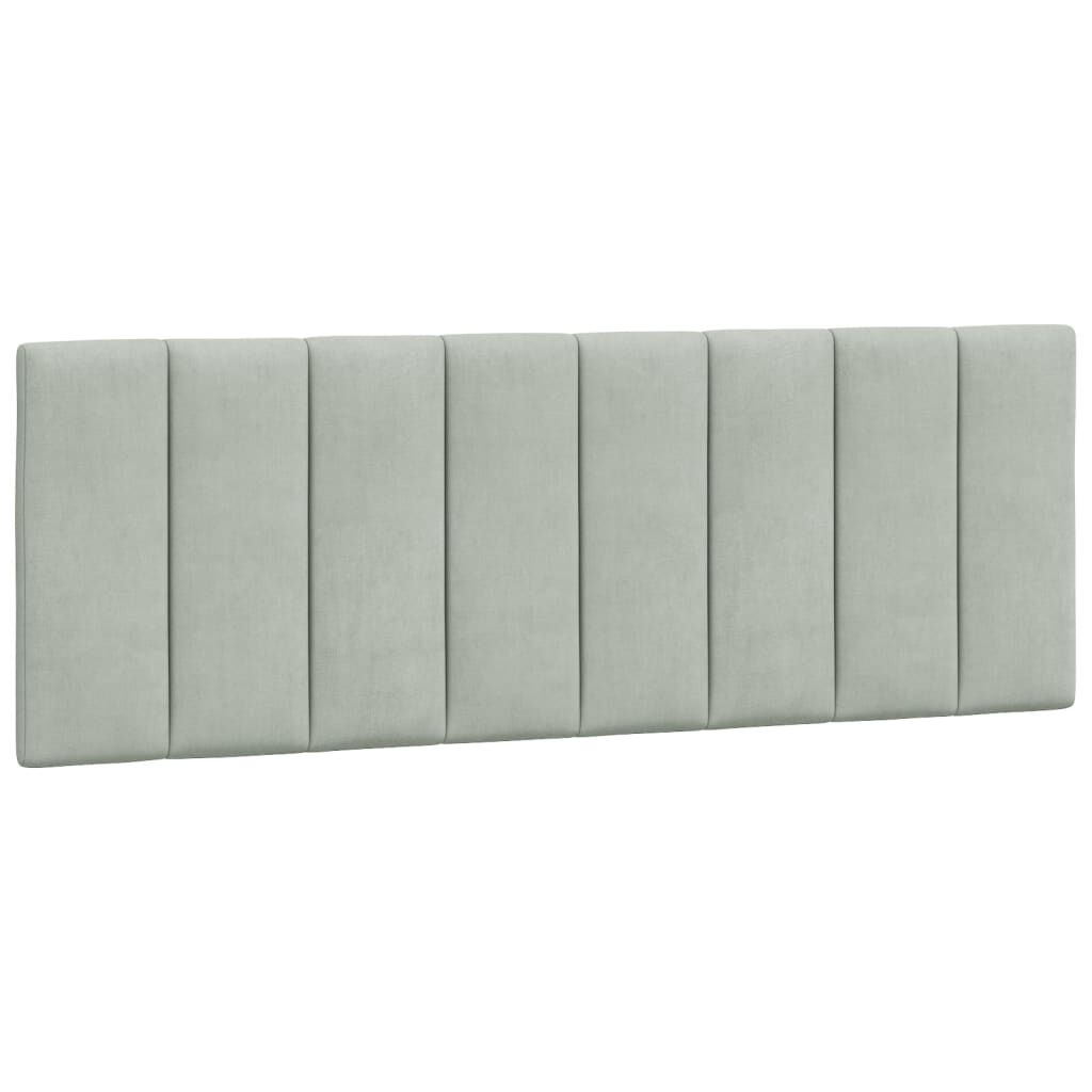 vidaXL Bed Frame without Mattress "Hanko" Light Grey 137x190 cm Double Velvet